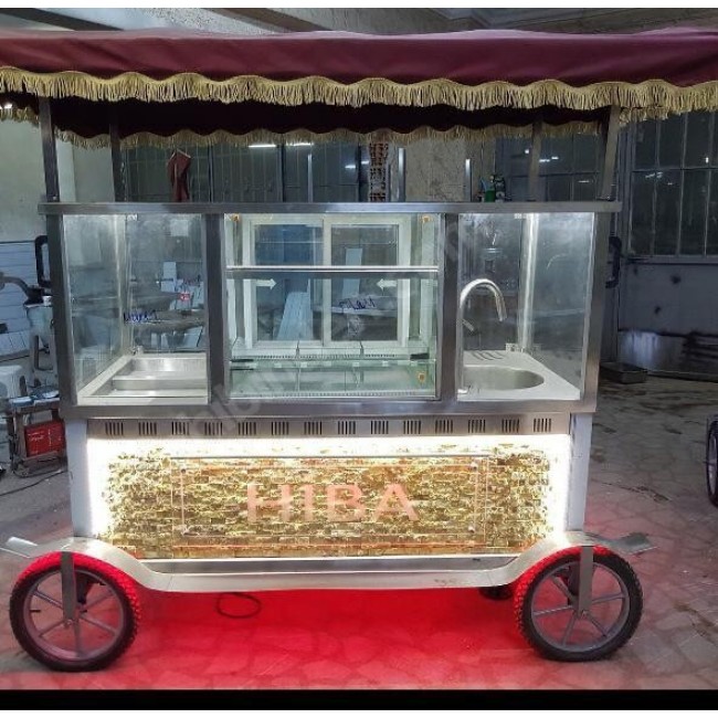 Ayran Makinalı Yemeklikli Pilav Arabası